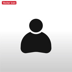 User icon vector . Profile sign