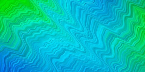 Light Blue, Green vector texture with curves. Illustration in abstract style with gradient curved.  Pattern for websites, landing pages.