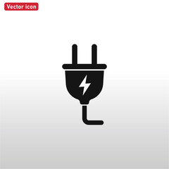 Obraz premium Plug icon vector . Electric Plug