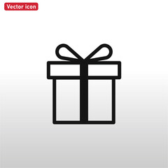 Gift box icon . present sign
