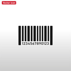 bar code icon vector . Barcode sign
