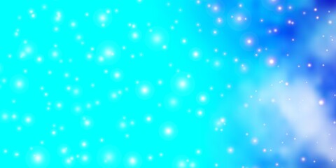 Light Pink, Blue vector template with neon stars. Colorful illustration in abstract style with gradient stars. Pattern for new year ad, booklets.