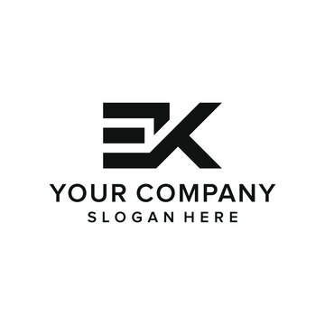 Modern EK logo design
