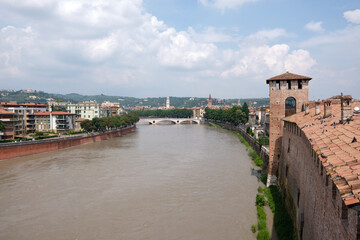 Ponte Pietra in Verona Italien