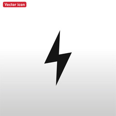 Flash icon vector . Lightning sign