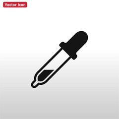 Dropper icon vector . Pipette sign