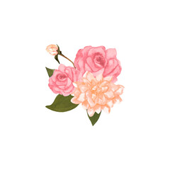 bouquet of pink roses