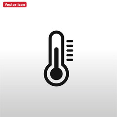 Thermometer icon vector . Temperature Sign