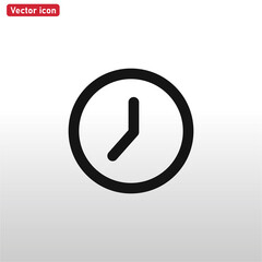 Clock icon vector . Time sign