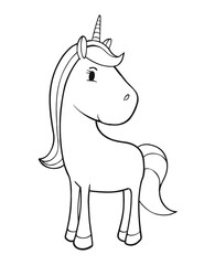 Cute Unicorn Vector Illustration Art