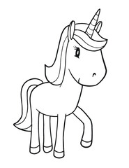 Cute Vector Unicorn Illustration Art