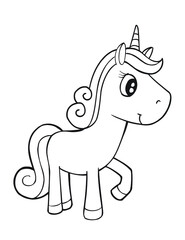 Cute Vector Unicorn Illustration Art