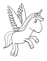 Cute Vector Unicorn Illustration Art