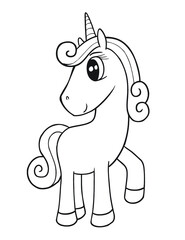 Cute Vector Unicorn Illustration Art