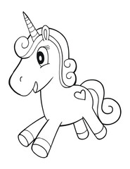 Cute Unicorn Vector Illustration Art