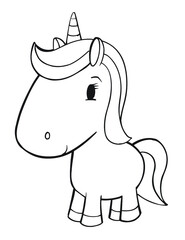 Cute Unicorn Vector Illustration Art