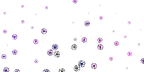 Light purple vector natural backdrop with flowers.