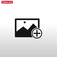 Add Image icon vector . Add Picture sign