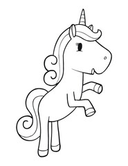 Cute Unicorn Vector Illustration Art