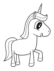 Cute Unicorn Vector Illustration Art