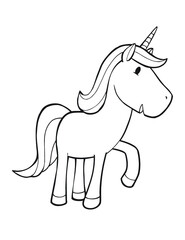 Cute Unicorn Vector Illustration Art