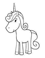 Cute Unicorn Vector Illustration Art