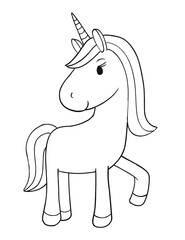 Cute Unicorn Vector Illustration Art