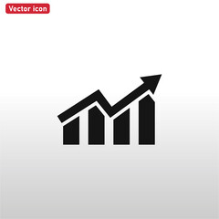 Chart increase icon vector eps 10