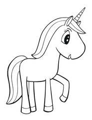 Cute Unicorn Vector Illustration Art