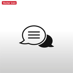 Speech Bubble icon vector . Message sign