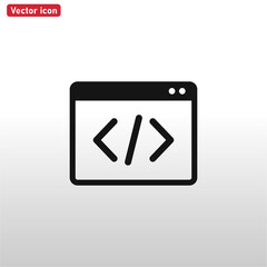 Coding icon vector . development sign