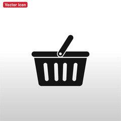 Shopping Basket icon vector . Basket sign