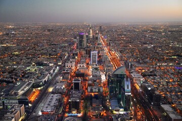 Obraz premium Riyadh Skyline Night View