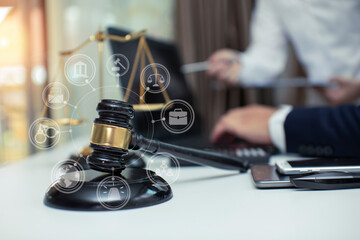 justice and law concept.Male judge Consultation and legal concepts, lawyers, 