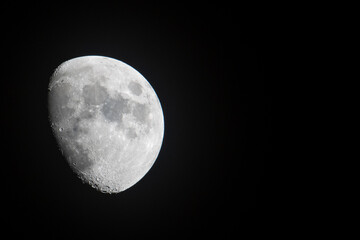 Half Moon Background / The Moon is an astronomical body that orbits planet Earth, being Earth's only permanent natural satellite