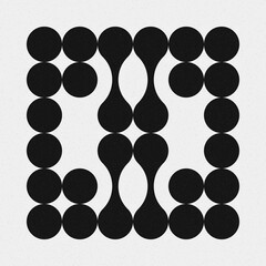 Abstract Cross Pattern Dots Logo generative computational art illustration