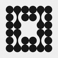 Abstract Cross Pattern Dots Logo generative computational art illustration