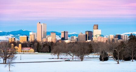 Denver Snowy Morning Panorama