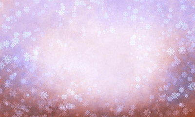 charming blue red cyan background with snowfall. universal Christmas backdrop, for decoration of invitations, congratulations, cards, banners, brochures. Artistic multicolor winter background