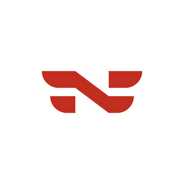letter n and wings logo