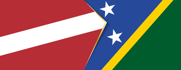 Latvia and Solomon Islands flags, two vector flags.