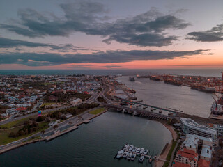 Obraz premium Sunset Landscape Photos in Fremantle Western Australia.