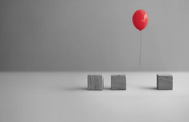 Stand out from the crowd, abstract concept