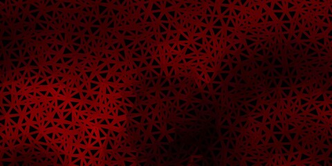 Dark pink, red vector abstract triangle background.