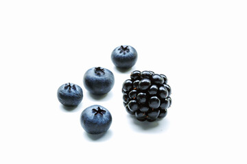 soft fruit group isolated on white background