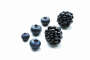 soft fruit group isolated on white background