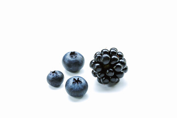 soft fruit group isolated on white background
