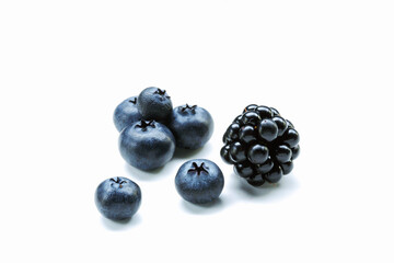 soft fruit group isolated on white background