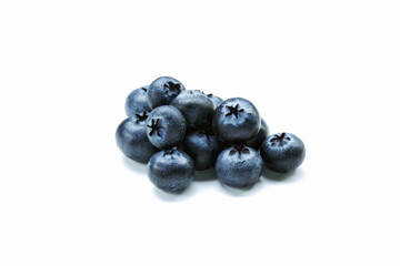 Blueberries group isolated on white background