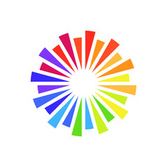 sun and rainbow vector